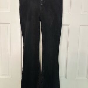 PAIGE Black Wide Leg Jeans